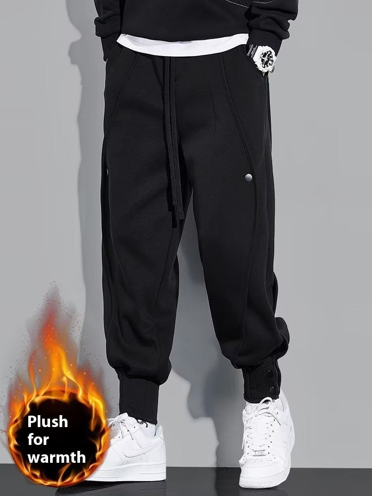 Black PU Leather Sweatpants - Tapered Fit