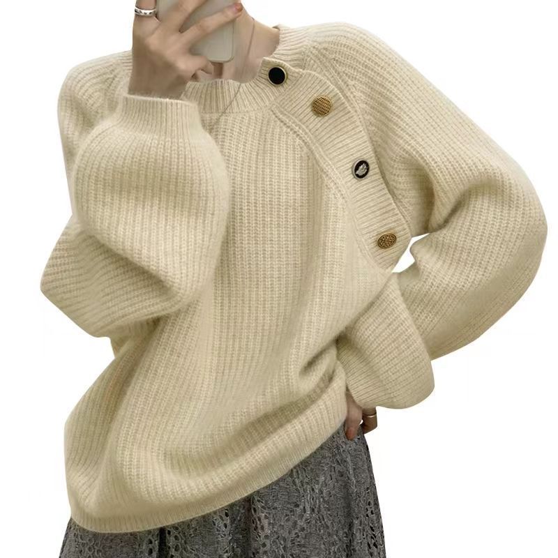 Design Sense Japanese Style Lazy Autumn Winter Coat