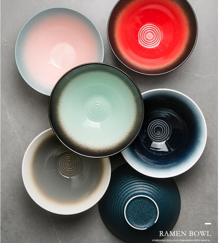 Japanese Style Ramen Ceramic Single Eat Noodle Bowl