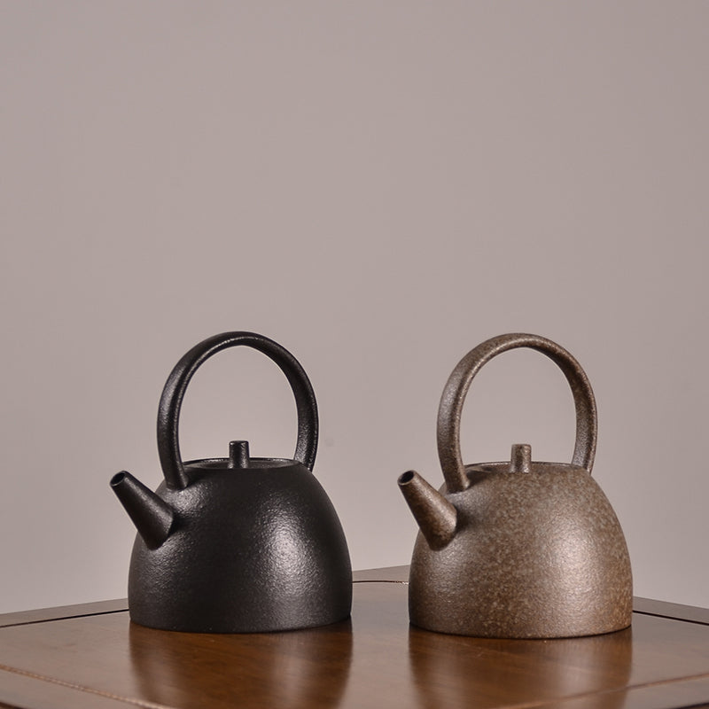 Japanese-style lifting beam teapot stoneware bubble teapot ceramic