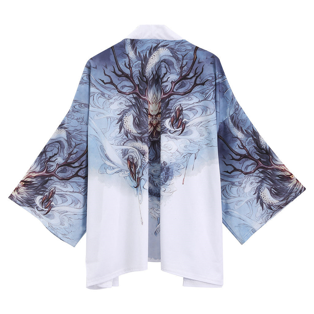 Chinese Style Three-quarter Sleeve Cardigan Japanese Kimono