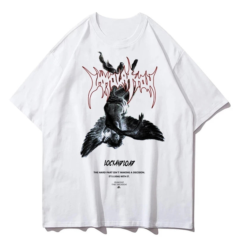 Fallen Angels Art Tee - Oversized Cool Design