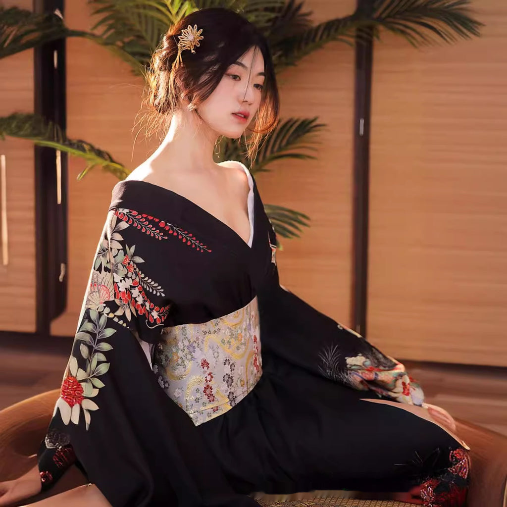 Kimono Improved Dark Style Domineering Girl Japanese Style Formal Wear