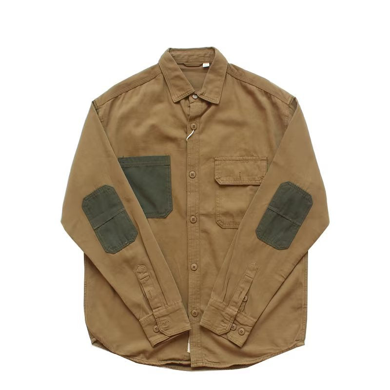 Hong Kong Style Loose Long Sleeve Shirt Japanese-style Retro Shirt