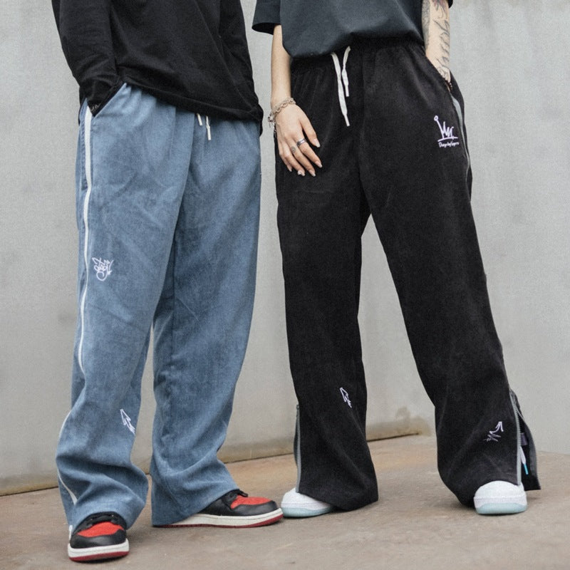 Corduroy Sweatpants - Loose Casual Men's Pants