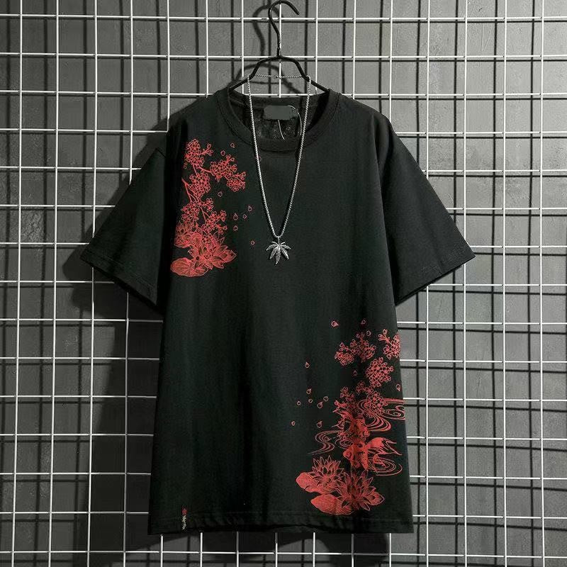 Cherry Blossom Graphic Tee - Sakura Tattoo Art