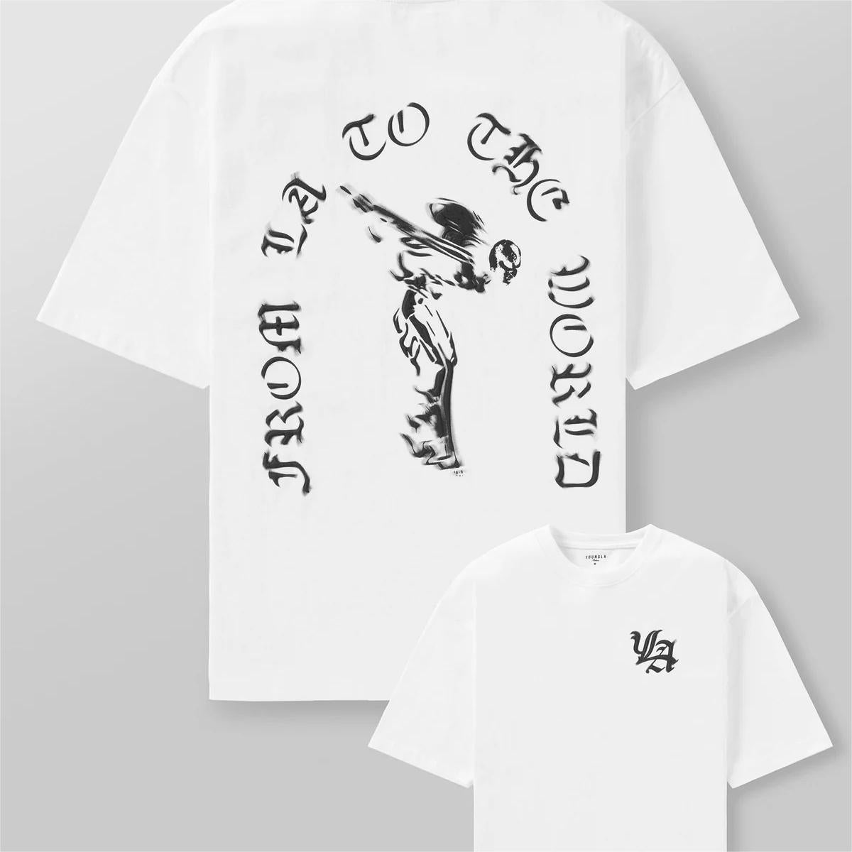 Sports Fitness Oversized Tee - Trendy Print