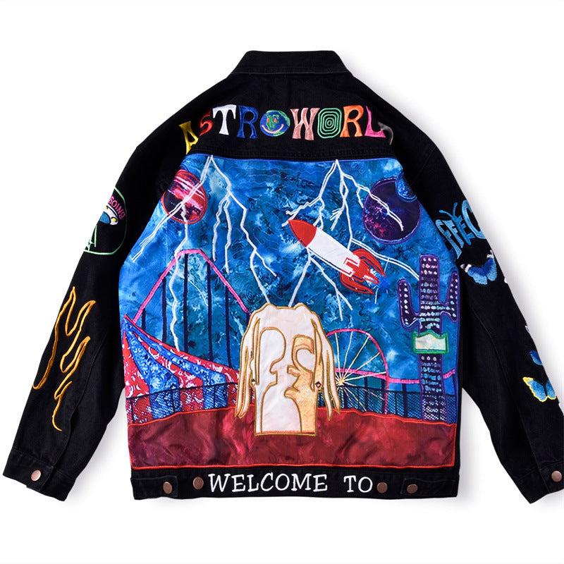 Japanese Embroidered Denim Jacket