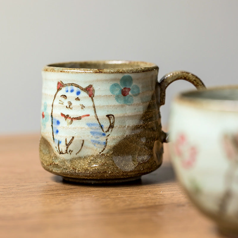 Seto-yaki Retro Stoneware Water Cup Imported From Japan