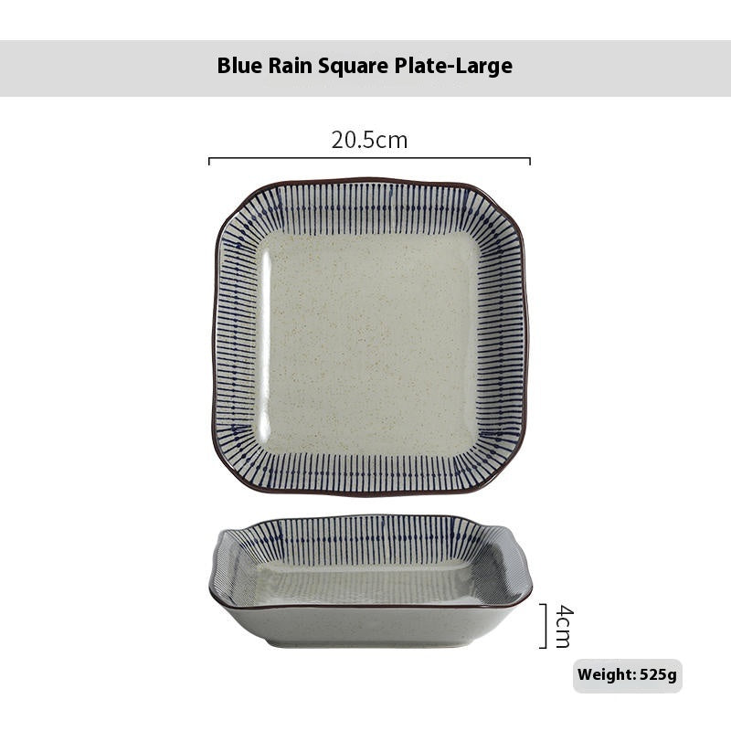 Japanese-style Square Ceramic Creative Dinner Plate