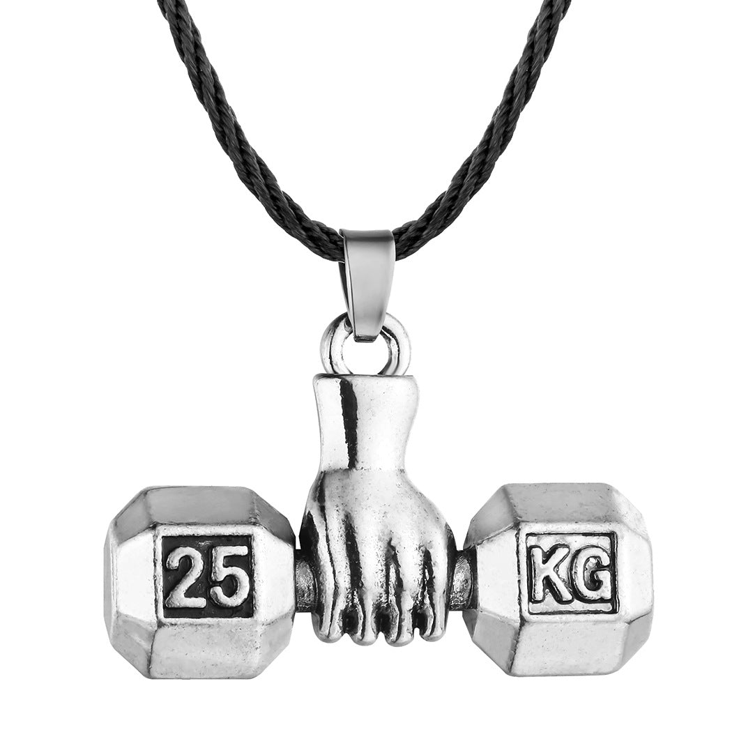 Fitness Barbell Lifting Necklace