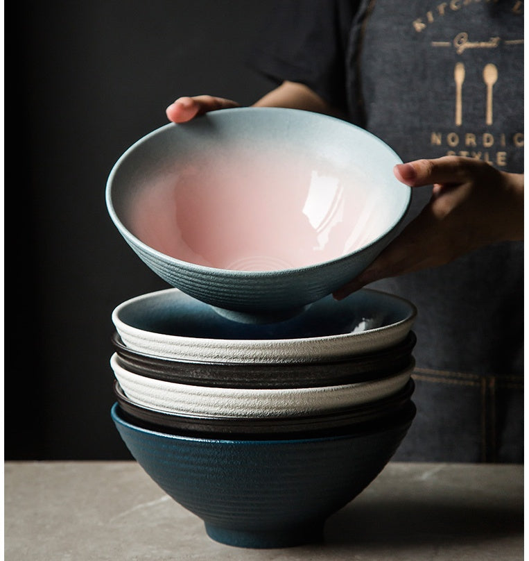 Japanese Style Ramen Ceramic Single Eat Noodle Bowl