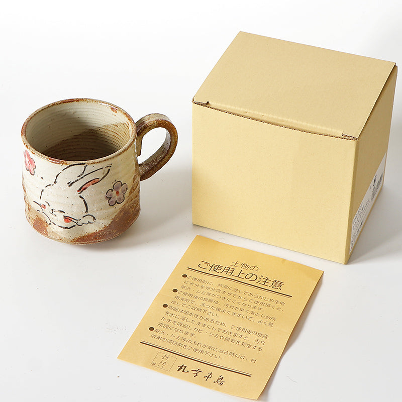 Hand Drawn Animal Pattern Mug Japanese Style