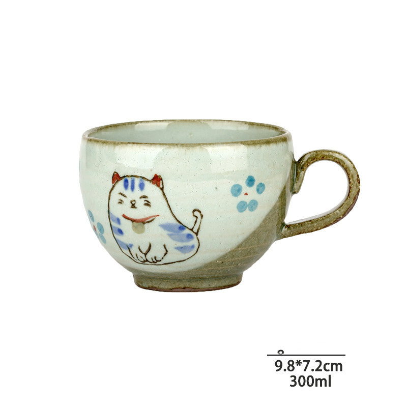 Seto-yaki Retro Stoneware Water Cup Imported From Japan