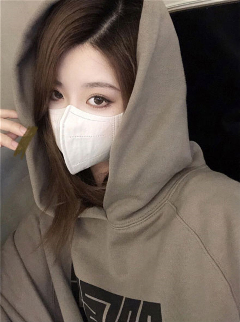 Koreanisches, locker sitzendes Langarm-Bf-Top