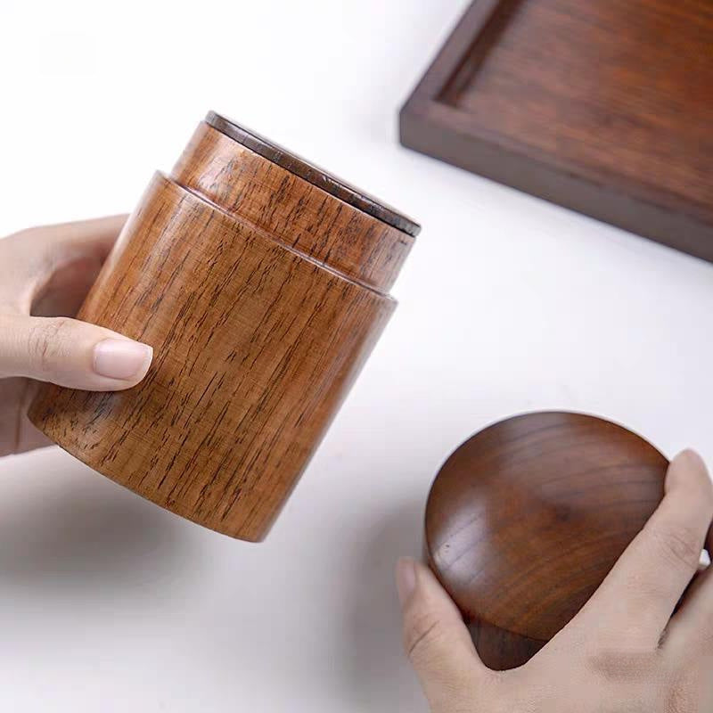Japanese-style Hand-laid tea Caddy