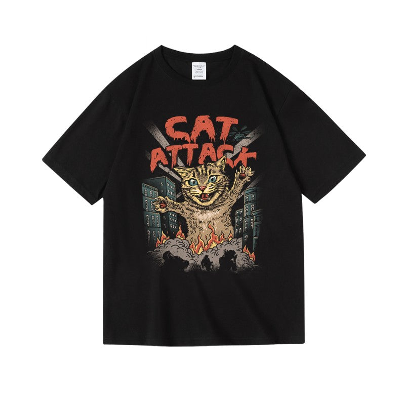 Japanese style cotton short sleeve men's T-shirt