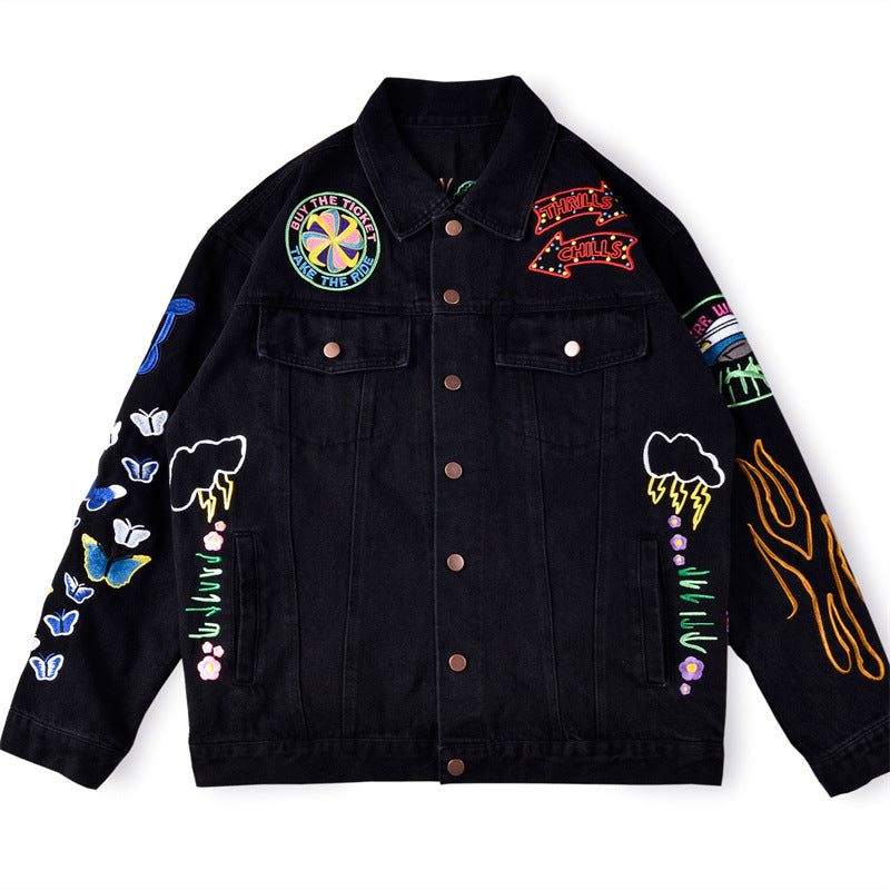 Japanese Embroidered Denim Jacket
