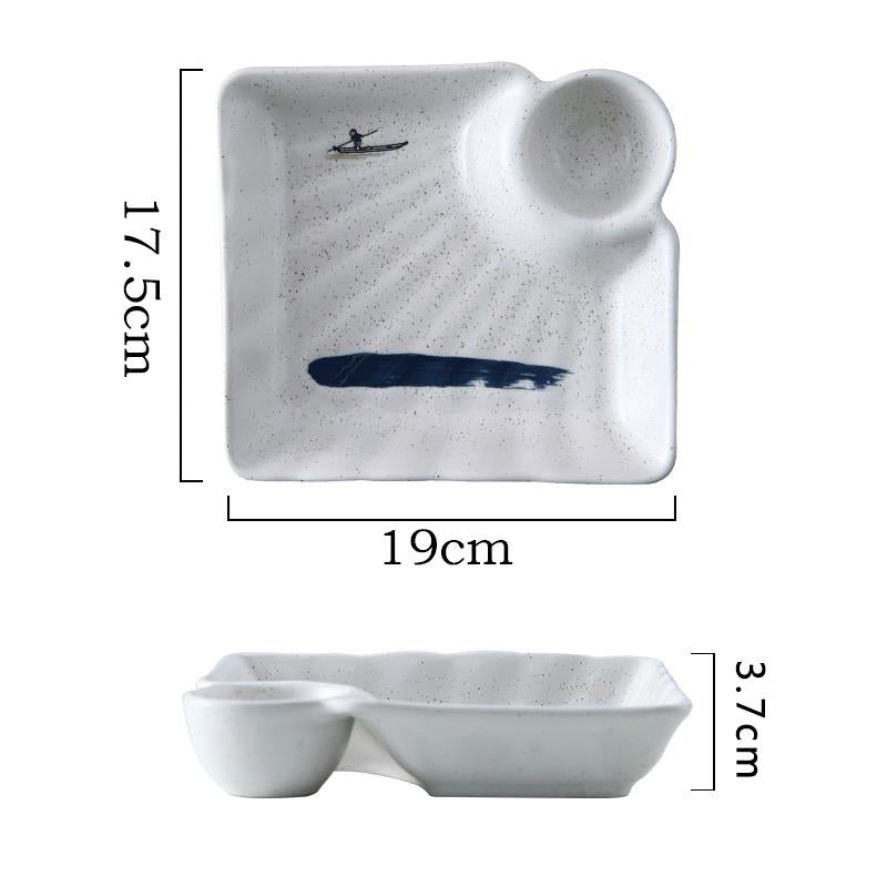 Creative Japanese-style Ceramic Denier Shaped Plate