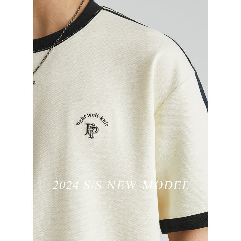 Hikari Kyoto Stripe Tee - Embroidered Signature Edition