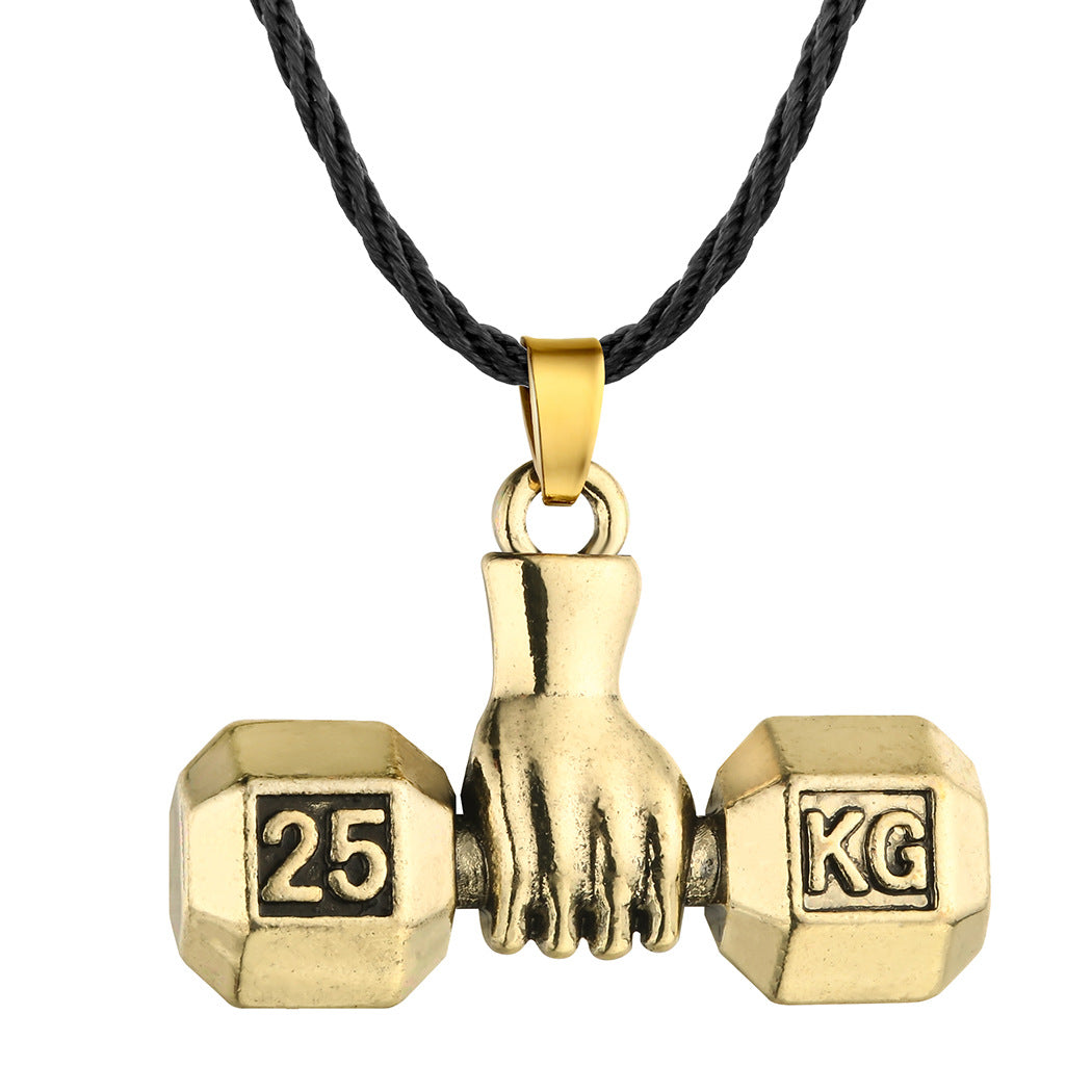 Fitness Barbell Lifting Necklace