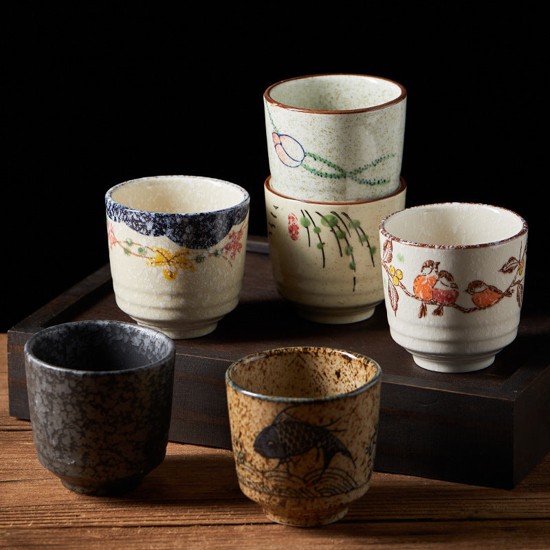 Fashion Japanese Style Underglaze Ceramic Teacup