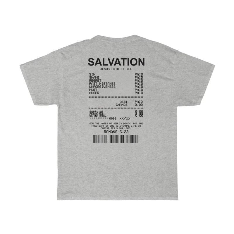 Salvation Bible Verse Tee - Oversized Women's