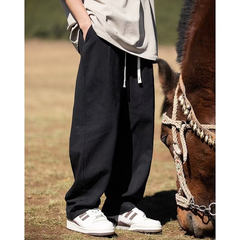 Men's Wide-leg Overalls Casual Pants Japanese Style