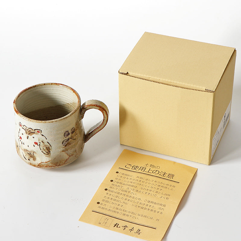 Hand Drawn Animal Pattern Mug Japanese Style