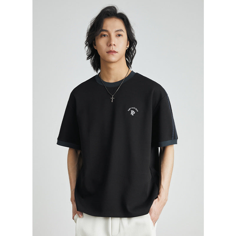 Hikari Kyoto Stripe Tee - Embroidered Signature Edition