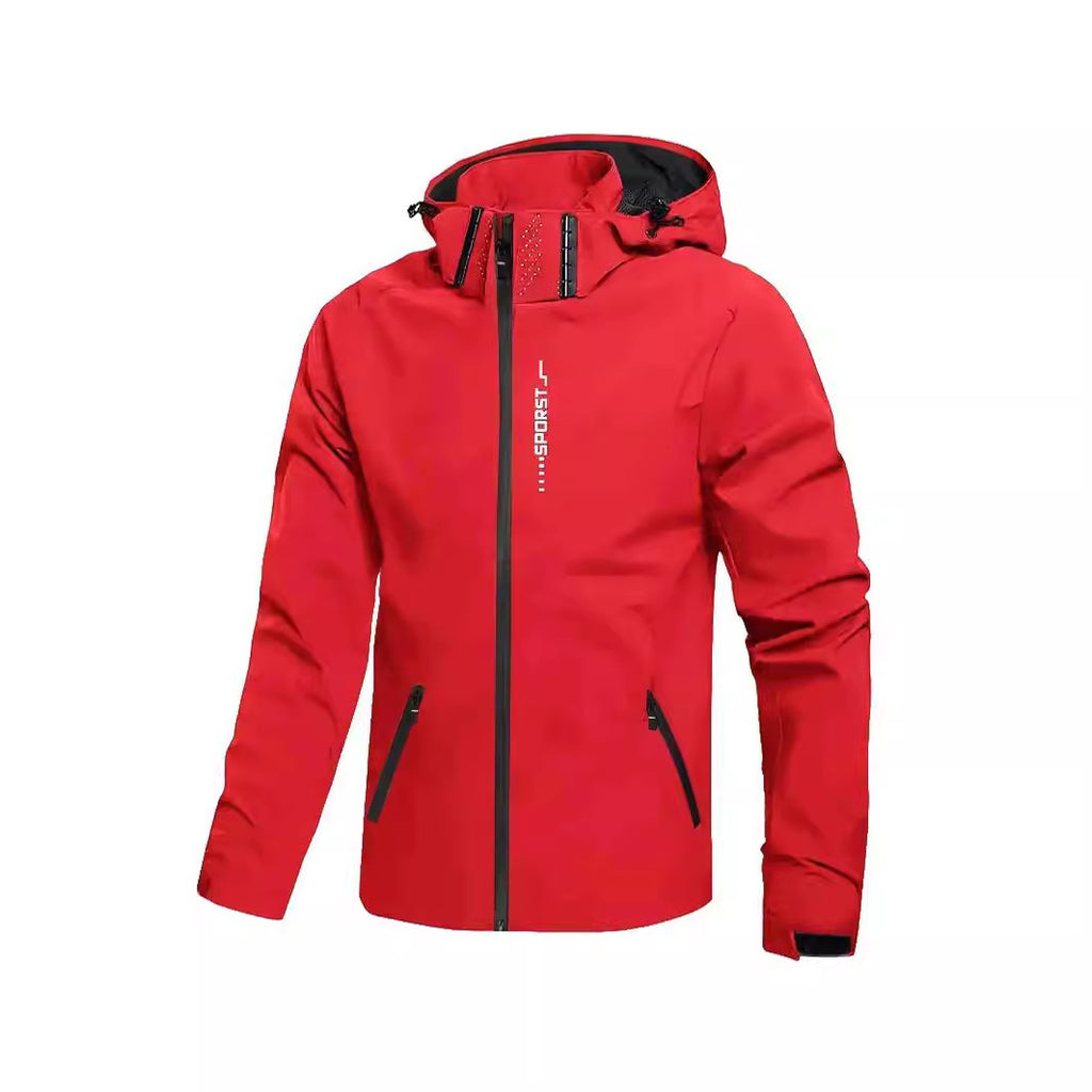 Solid Color Hooded Loose Cargo Zipper Japanese Style