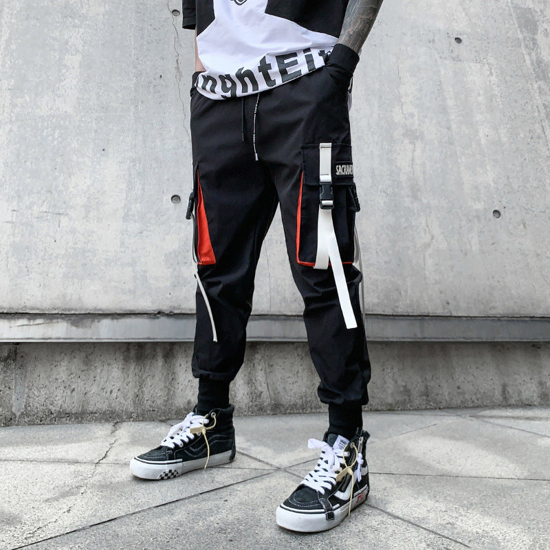 Casual Pants Men's Mechanical Style Japanese Youth Skinny Pants