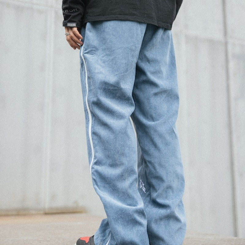Corduroy Sweatpants - Loose Casual Men's Pants