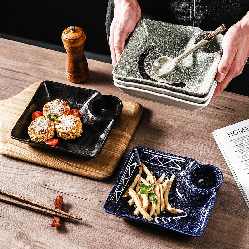 Creative Japanese-style Ceramic Denier Shaped Plate