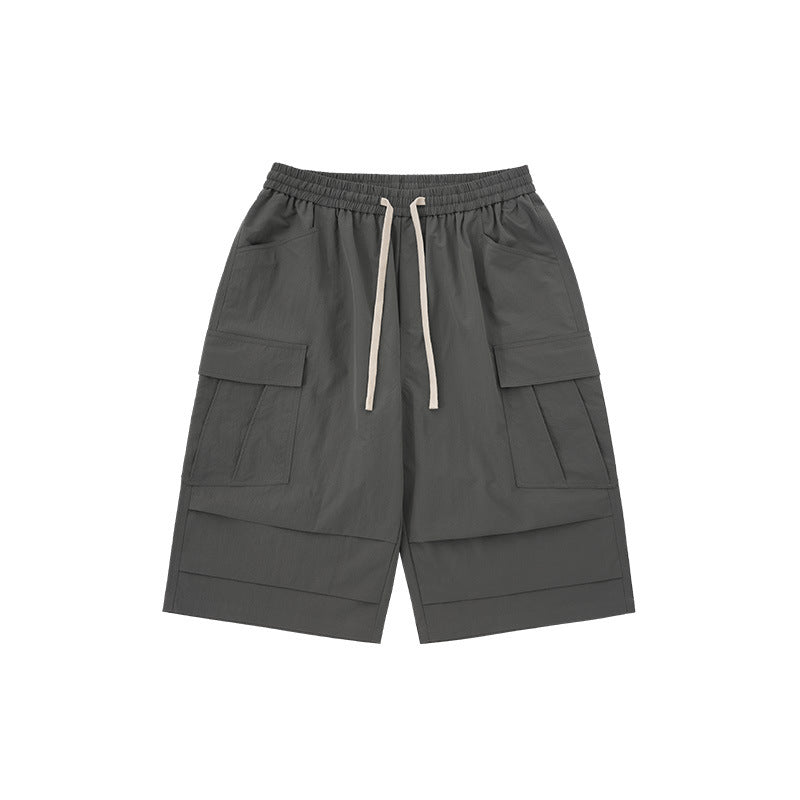 Cargo Pocket Cropped Pants Japanese American Style