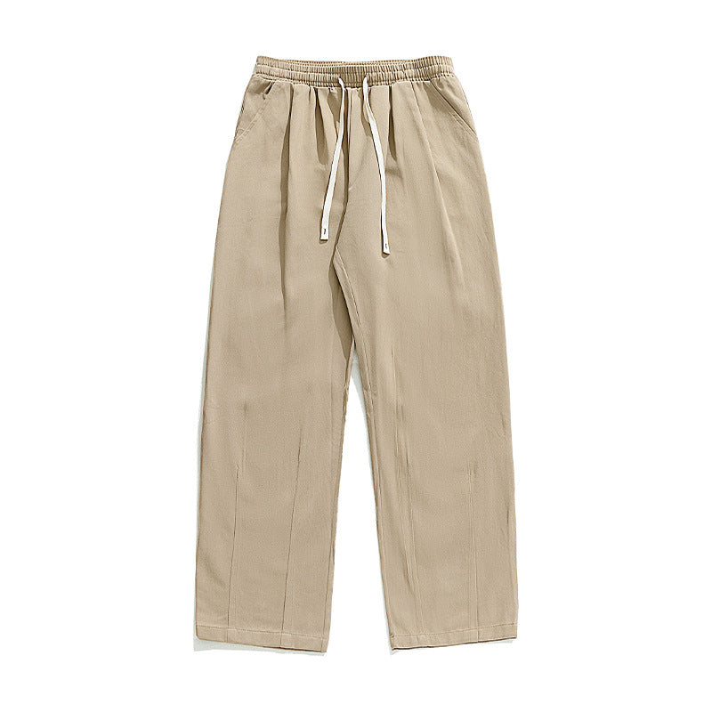Japanese Style Drape Pure Cotton Casual Pants Men