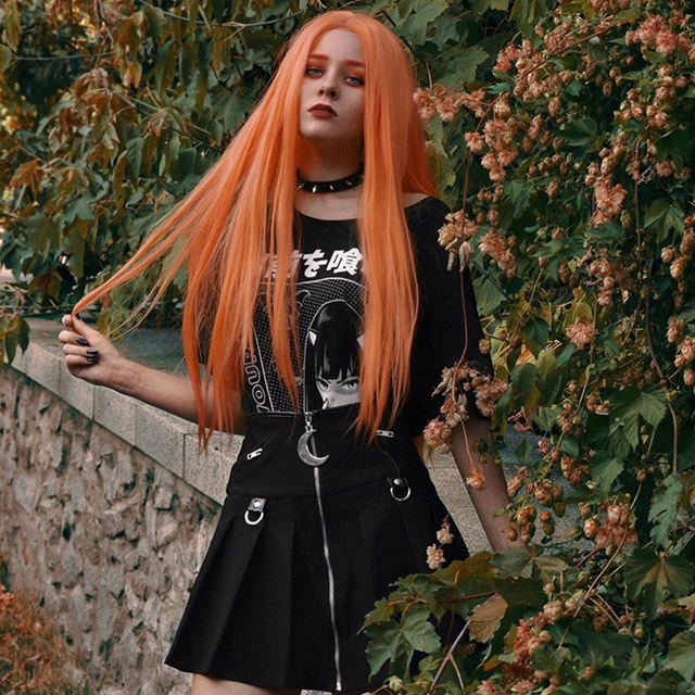 Long Printed Oversized Tee - Loose Round Neck