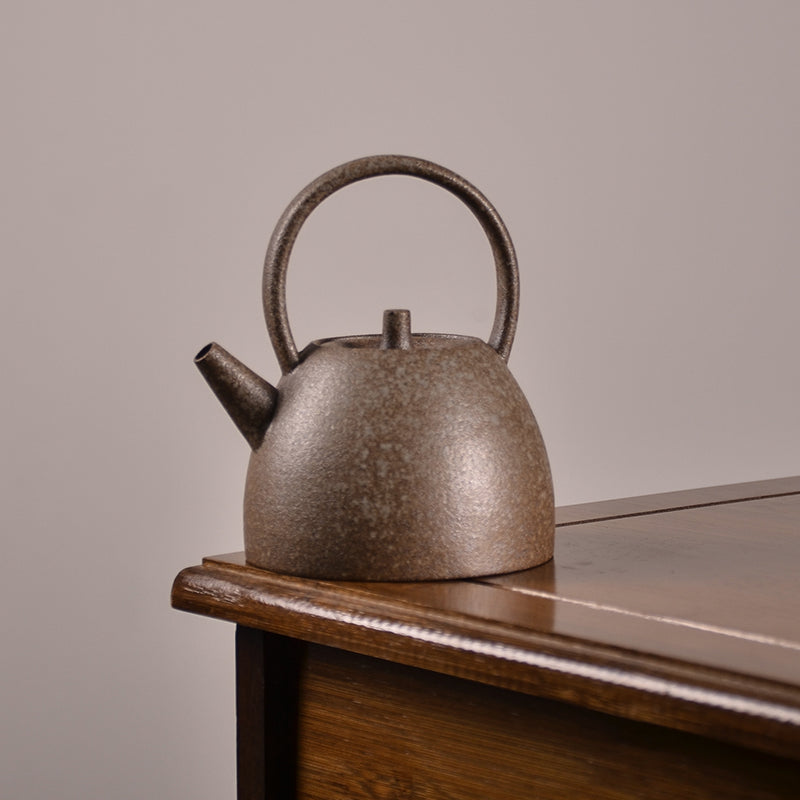 Japanese-style lifting beam teapot stoneware bubble teapot ceramic