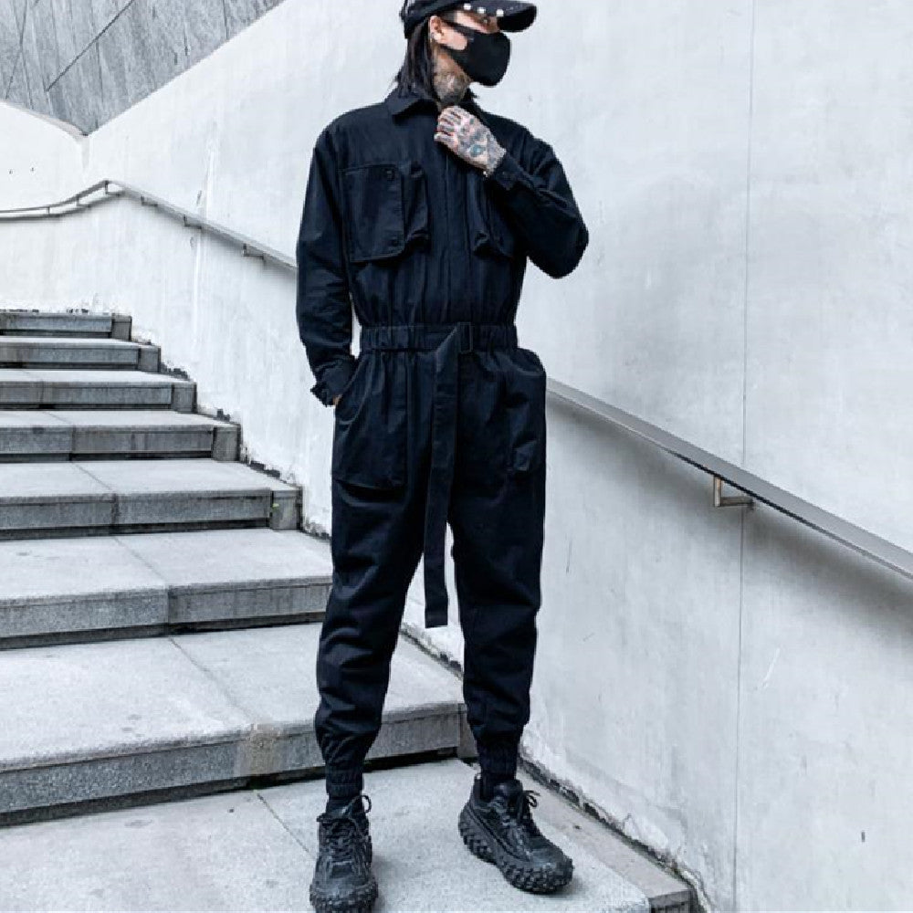 Loose Japanese Style Youth One-piece Workwear Pants