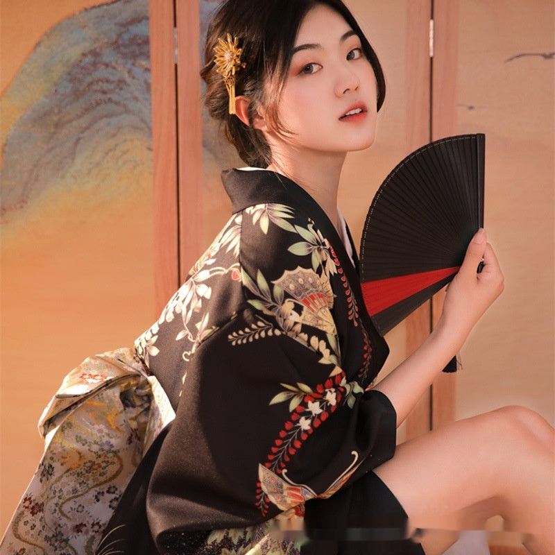 Kimono Improved Dark Style Domineering Girl Japanese Style Formal Wear