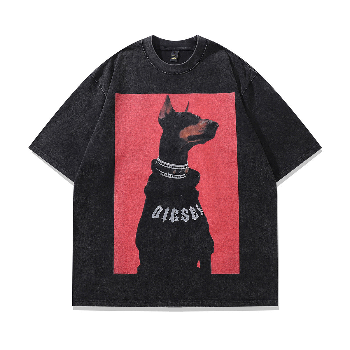 Doberman Hip-Hop Tee - Oversized Streetwear