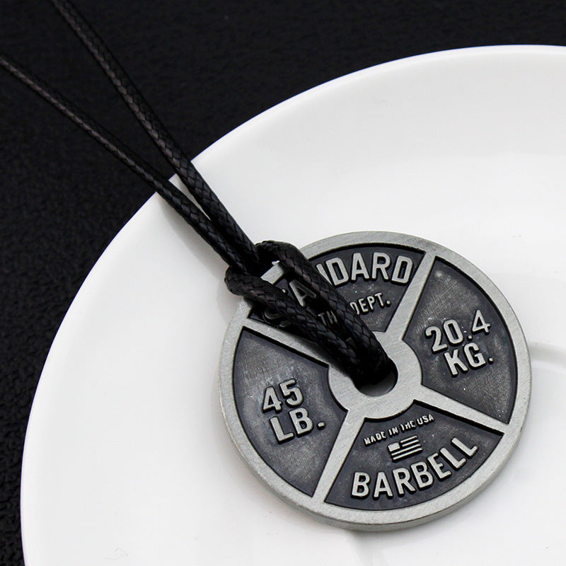 Inspirational Barbell Necklace