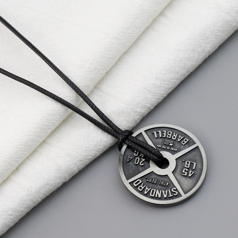 Inspirational Barbell Necklace