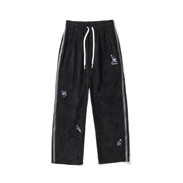 Corduroy Sweatpants - Loose Casual Men's Pants
