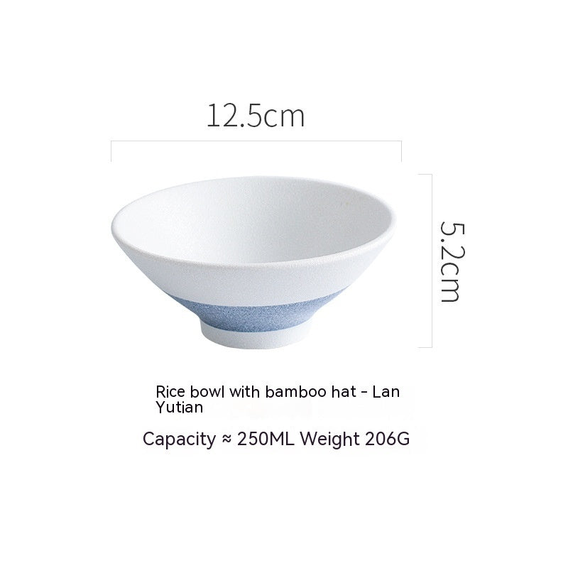 Japanese-style Ceramic Speaker Rice Bowl Household