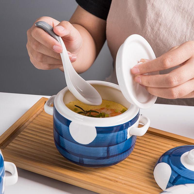 Japanese Style Hotel Ceramic Stew Pot With Lid