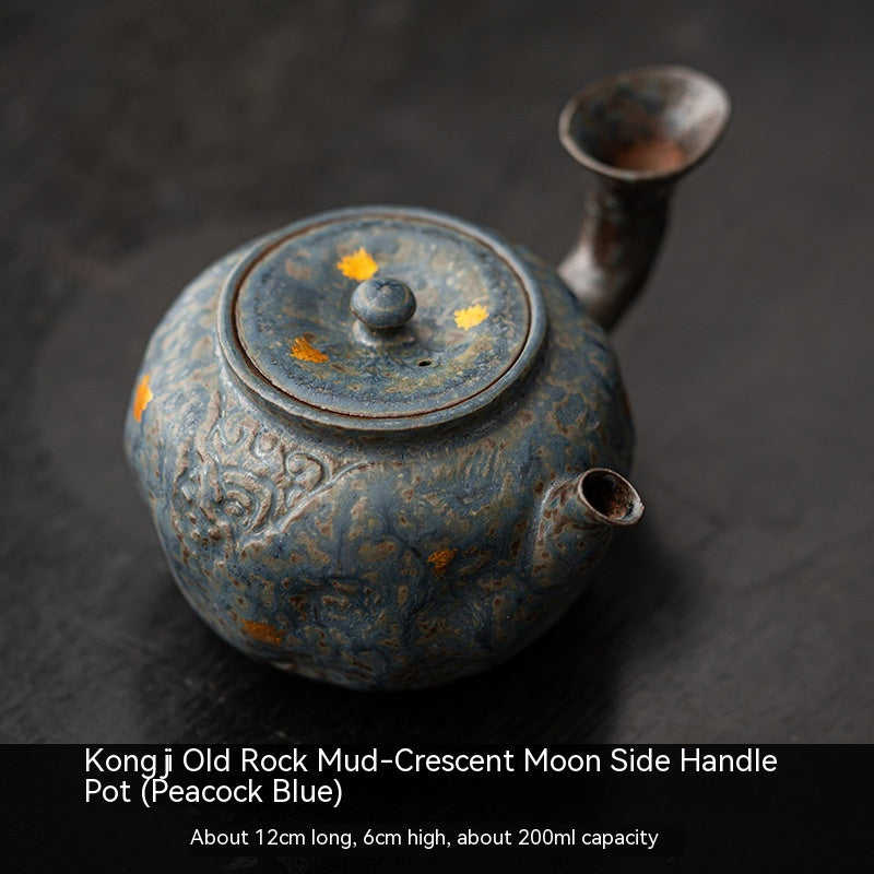 Retro Japanese Style Bronze Glaze Teapot