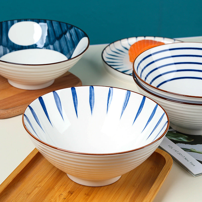 Japanese Style Large Soup Bowl Household Ceramic Tableware