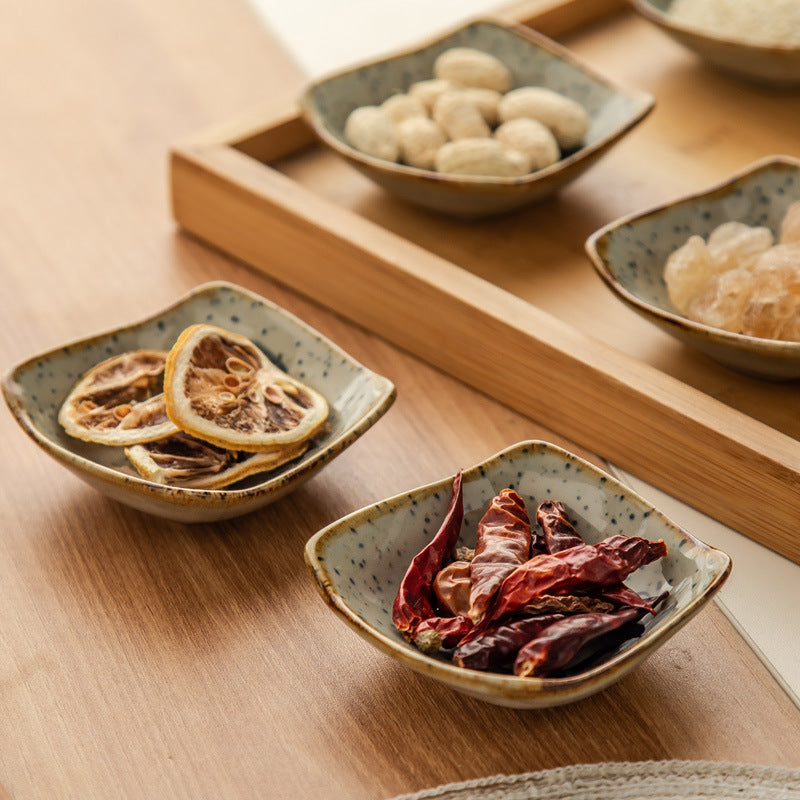 Retro Cartoon Porcelain Saucer Japanese Style Tableware