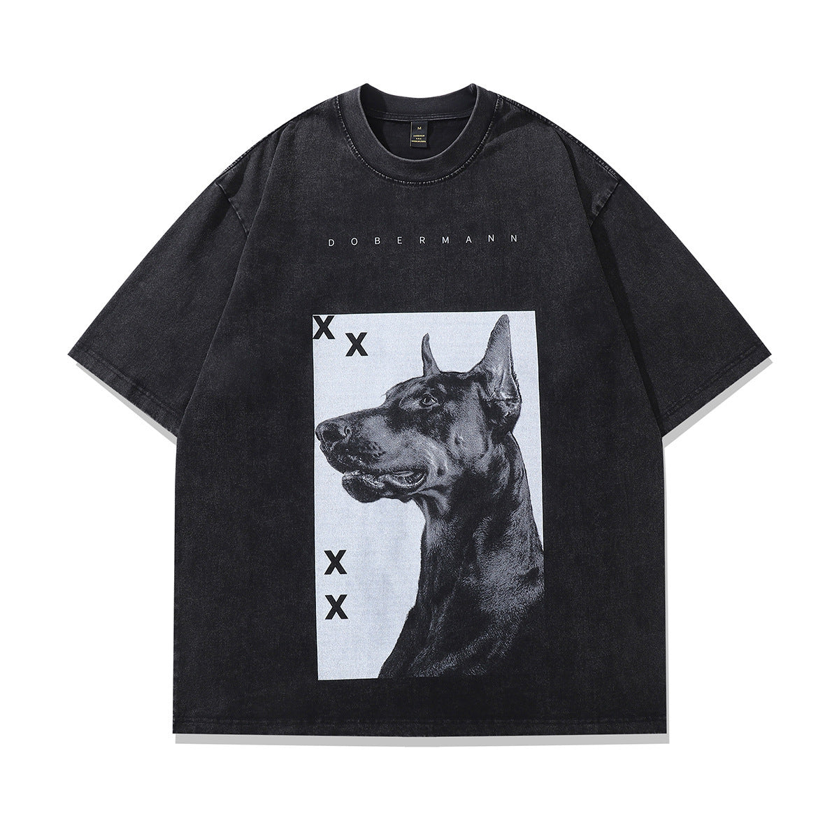 Doberman Hip-Hop Tee - Oversized Streetwear